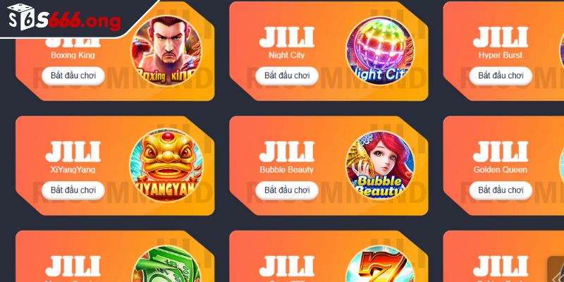 Kho game Slot Jili phong phú để người tham gia lựa chọn